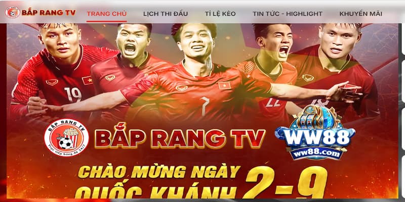 Giao diện người dùng tại baprangTV